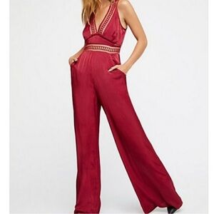 The Jetset Diaries Red jumpsuit women’s extra small